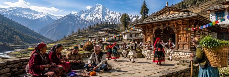 Traditional village in Chamoli