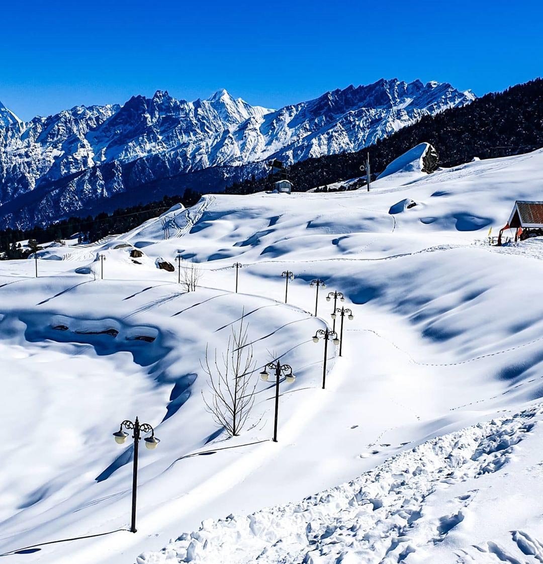 Himalayan mountain views from Auli