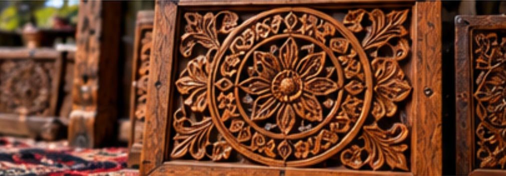Traditional Himalayan wood carving