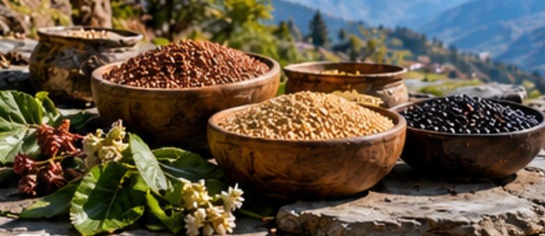 Traditional Himalayan grains and ingredients