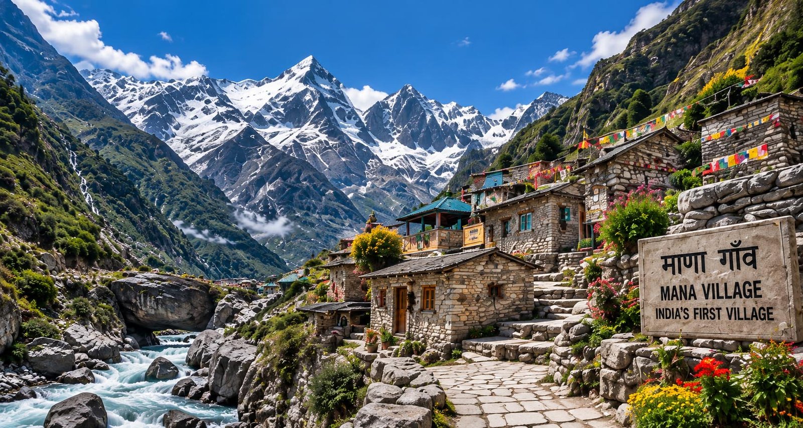 Mana Village in the high Himalayas
